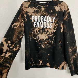 One of a Kind Splatter Tye Dye with black base size Medium